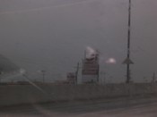 Sign to shopping center ripped apart, Morrison Road in Brownsville (click to enlarge)